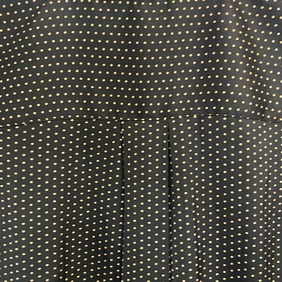 Banana Republic Top in Black and Tan Polka Dots size Petite Medium - Picture 4 of 6